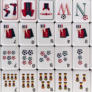 Soccer Cup American Mahjong Set, Handmade Collector Luxury Mahjong, Made to Order Gift for Soccer Fans - 2