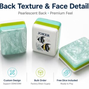 Ocean Coral Fish Creative Mahjong Tile With Rack Sea-Inspired Style American Mahjong - 2