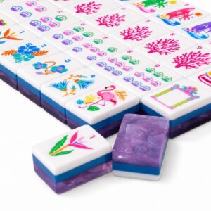 Purple Coastal Coral American Mahjong Set,French Riviera Inspired American Mahjong Set - 2