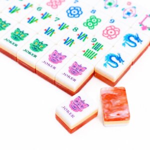 Coral Orange American Mahjong Set - 3