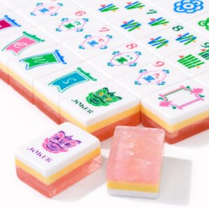 Glossy Coral Orange American Mahjong Set - 4