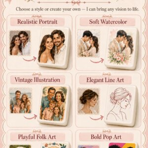 Custom Mahjong Tiles, Personalized American Mahjong Set, Design From Your Photos or Ideas, Dice & Gift-Ready Box - 5