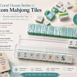 Ocean Coral Fish Creative Mahjong Tile With Rack Sea-Inspired Style American Mahjong - 6