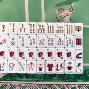 Soccer Cup American Mahjong Set, Handmade Collector Luxury Mahjong, Made to Order Gift for Soccer Fans - 8