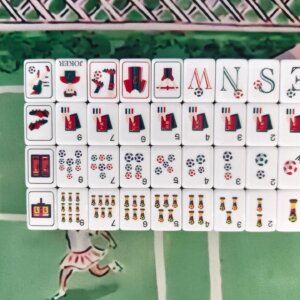 Soccer Cup American Mahjong Set, Handmade Collector Luxury Mahjong, Made to Order Gift for Soccer Fans - 9