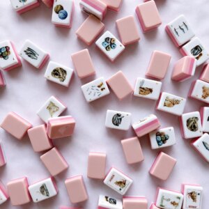 The Cat’s Meow American Mahjong Set, Pink Cat Mahjong Tiles, 160 Piece Mahjong Game, Cat Lover Gift, Luxury Gift Box - 9