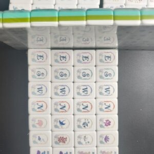 Ocean Coral Fish Creative Mahjong Tile With Rack Sea-Inspired Style American Mahjong - 12