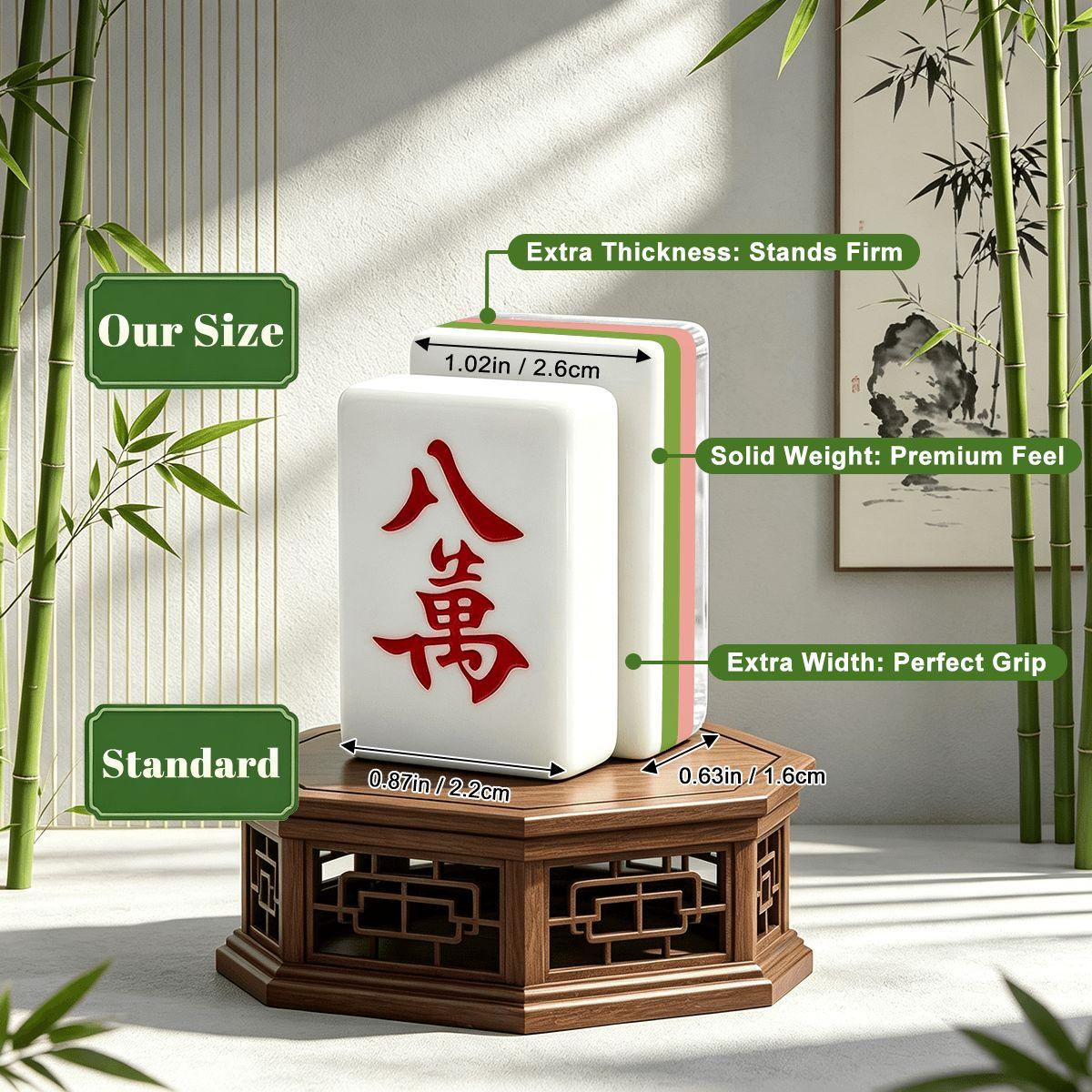 4-Layer American Mahjong Set 166 Tiles, Christmas Holly Red Bow Acrylic Tiles, Holiday Game Night, Unique Gift for Her -