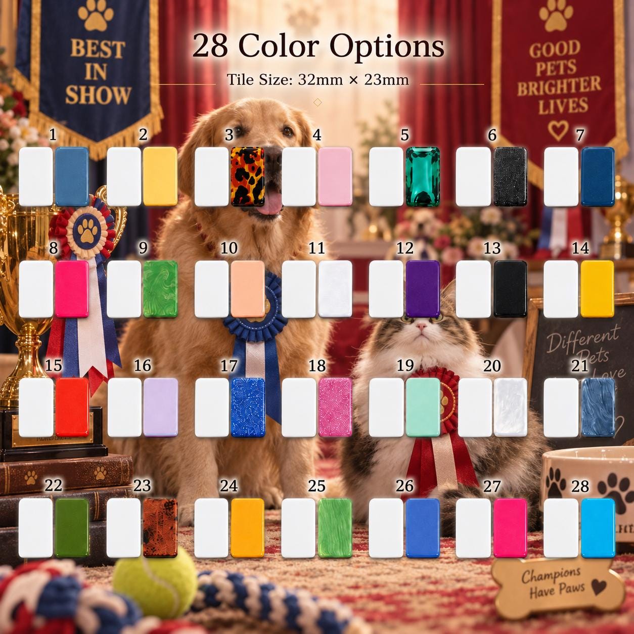 Vintage Dog Show American Mahjong Set, Pet Lover Mahjong Tiles, Dog Mom Gift, Custom Pet Mahjong, Bulk Order, Mahjong Gi