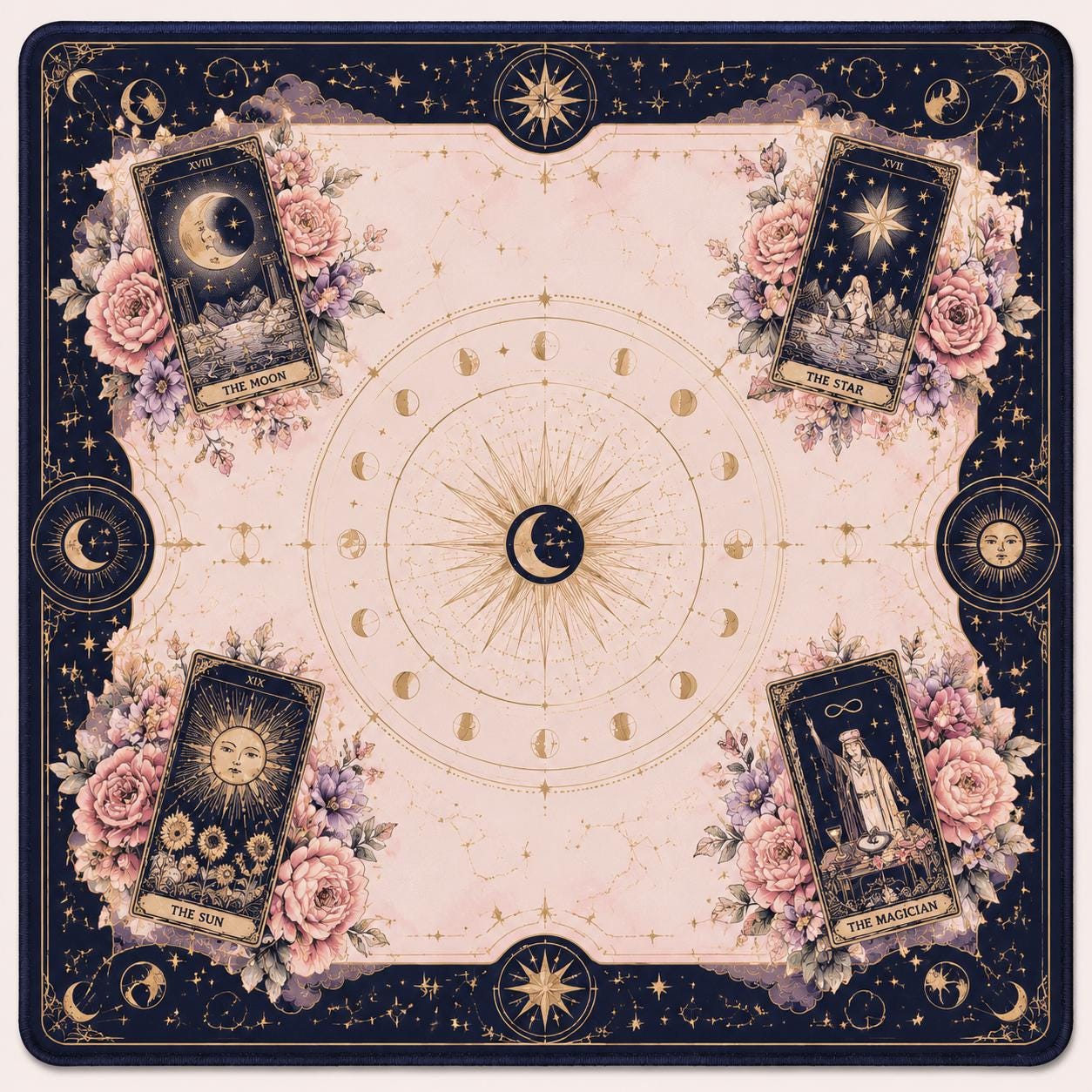 Mystic Celestial American Mahjong Set, Moon Crystal Astrology Mahjong Tiles, Fantasy Tarot Inspired Acrylic Game Set, Un