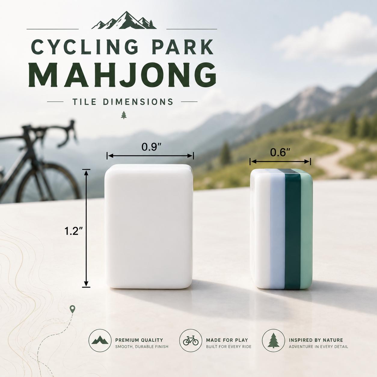 Cycling Park Mahjong Set, American Mahjong Tiles, UV Printed Acrylic Bicycle Game Gift - 5