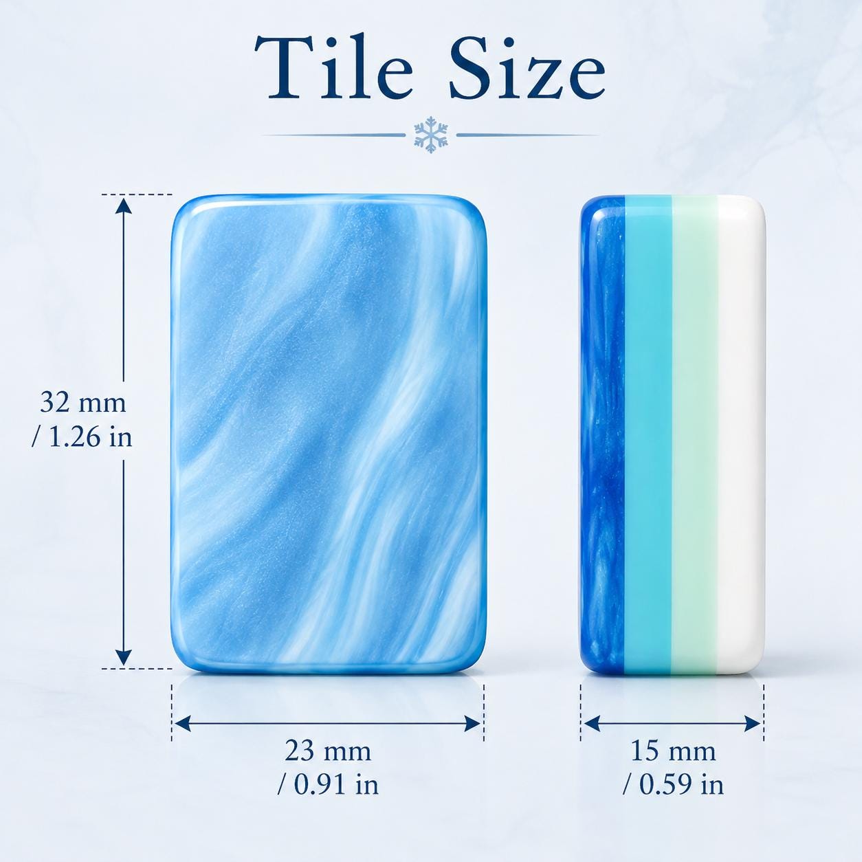 Alpine Ski American Mahjong Set, Winter Mountain Acrylic Mahjong Tiles, Blue Marble Back, Ski Lodge Gift, Luxury Gift fo