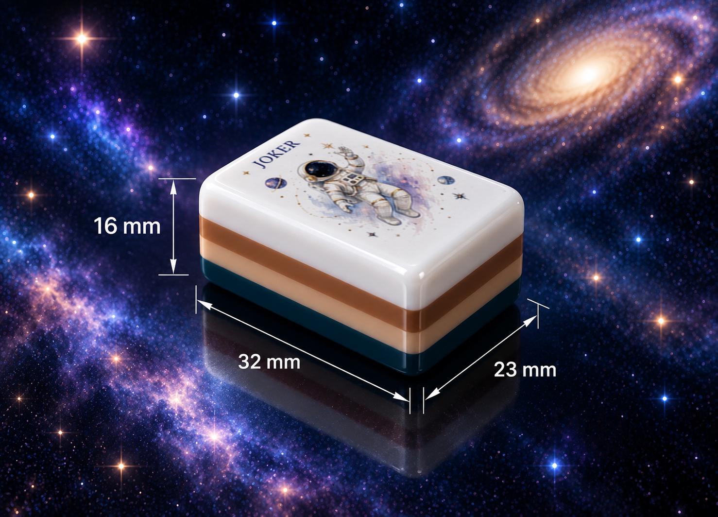 American Mahjong Set, Celestial Galaxy Mahjong Tiles, Astronaut Black Hole Design, Custom Bulk Mahjong Gift for Women -