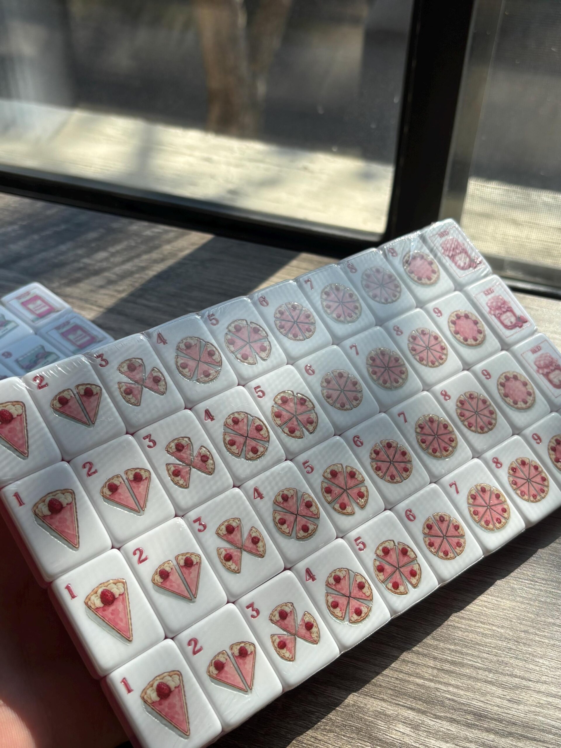American Mahjong Set, 160 Pink Mahjong Tiles, French Bakery Macaron Design, Unique Mahjong Gift for Women - 7