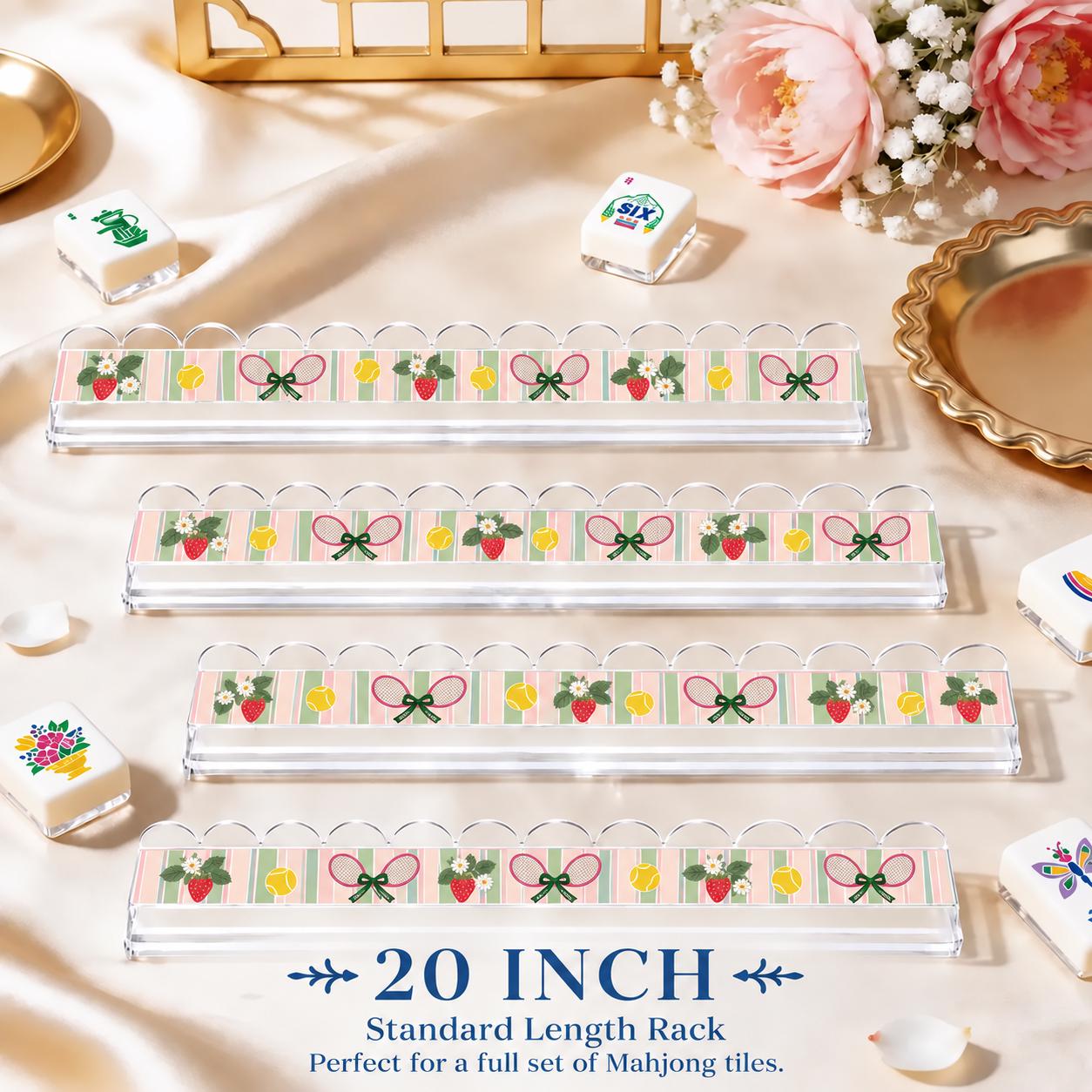 Woodland Mushroom Mahjong Tiles, 1.4" Acrylic American Mahjong Set, Cottagecore Forest Tile Set, Botanical Mahjong Gift,