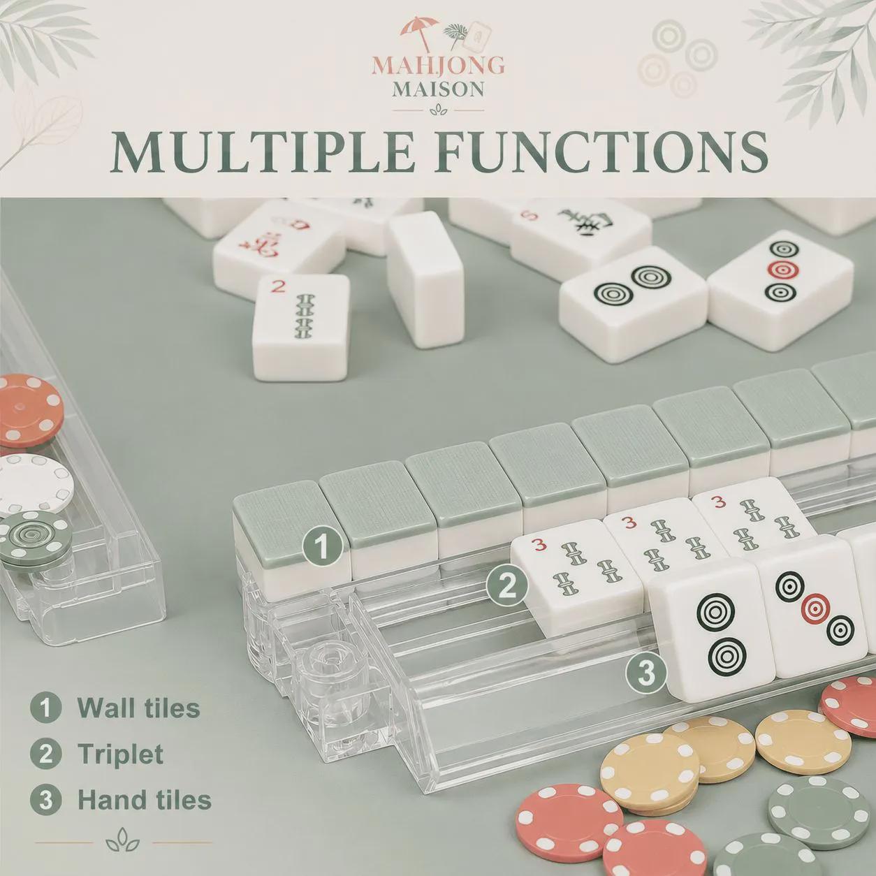 Ocean Mahjong Tiles, 1.4"x1.0"x0.6" Luxury American Mahjong Tiles, Blue Coastal Mahjong Gift, Premium American Mahjong T