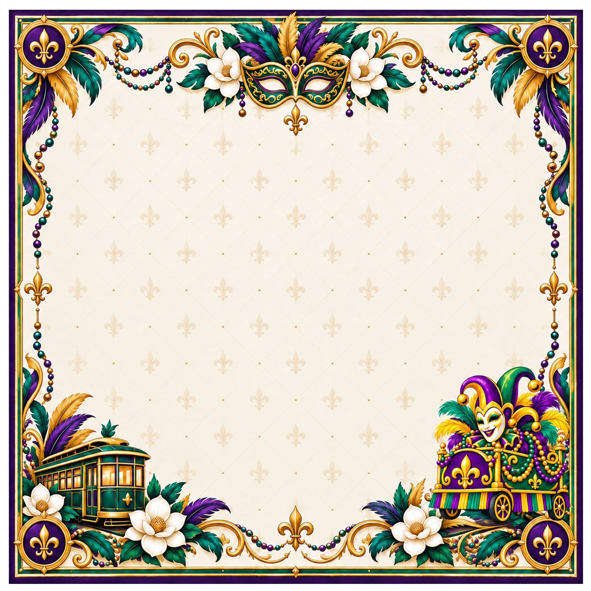 Mardi Gras American Mahjong Set, New Orleans Mah Jongg Tiles, Purple Green Gold Game Night Gift, Carnival Mahjong Set -