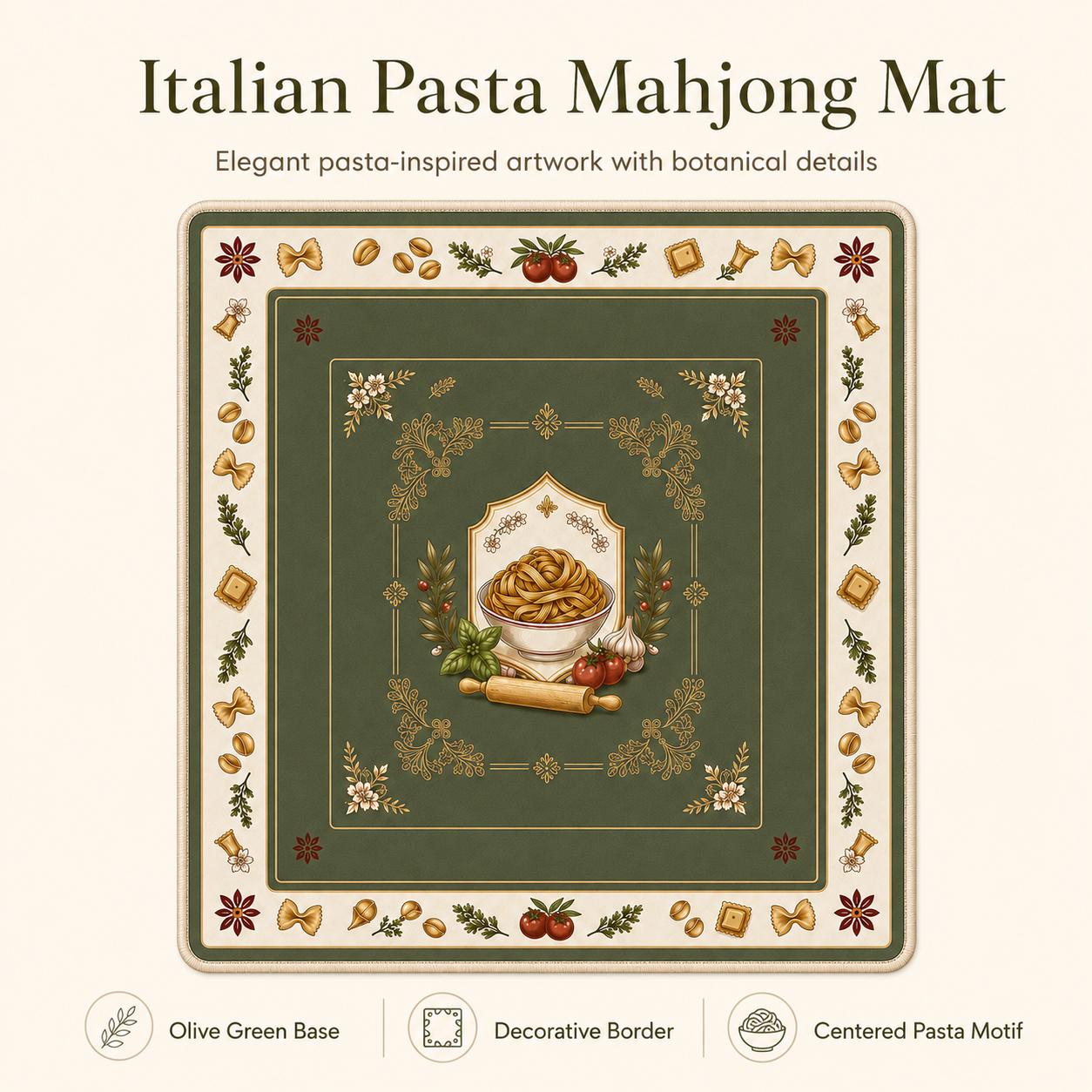 Pasta Night Mahjong Set, Italian Table American Mahjong Tiles, Acrylic Game Night Gift for Her - 12